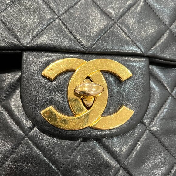 Yes, it is REAL! Chanel Maxi Jumbo XL Flap Purse 14K GOLD - Picture 5 of 11